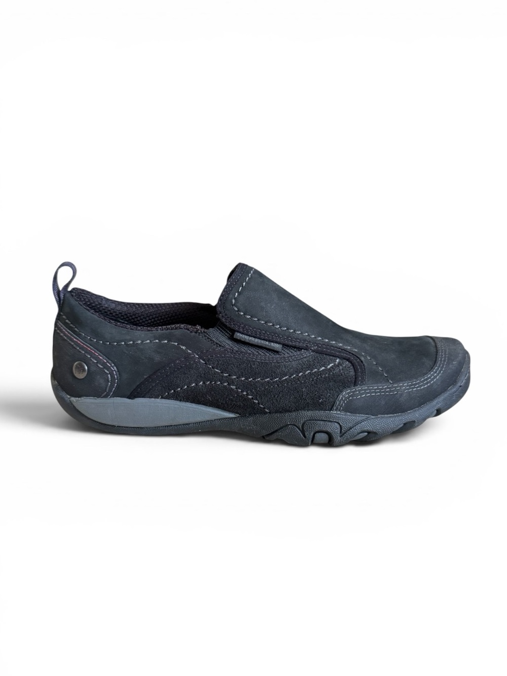 Merrell Mimosa Moc Slip On Comfort Shoes Black Nubuck Leather Women’s 8
